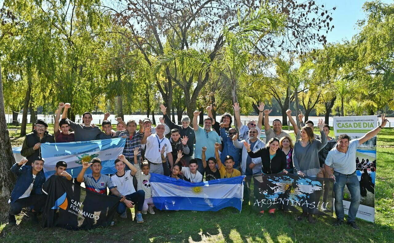 San Fernando: Jóvenes en recuperación con héroes de Malvinas
