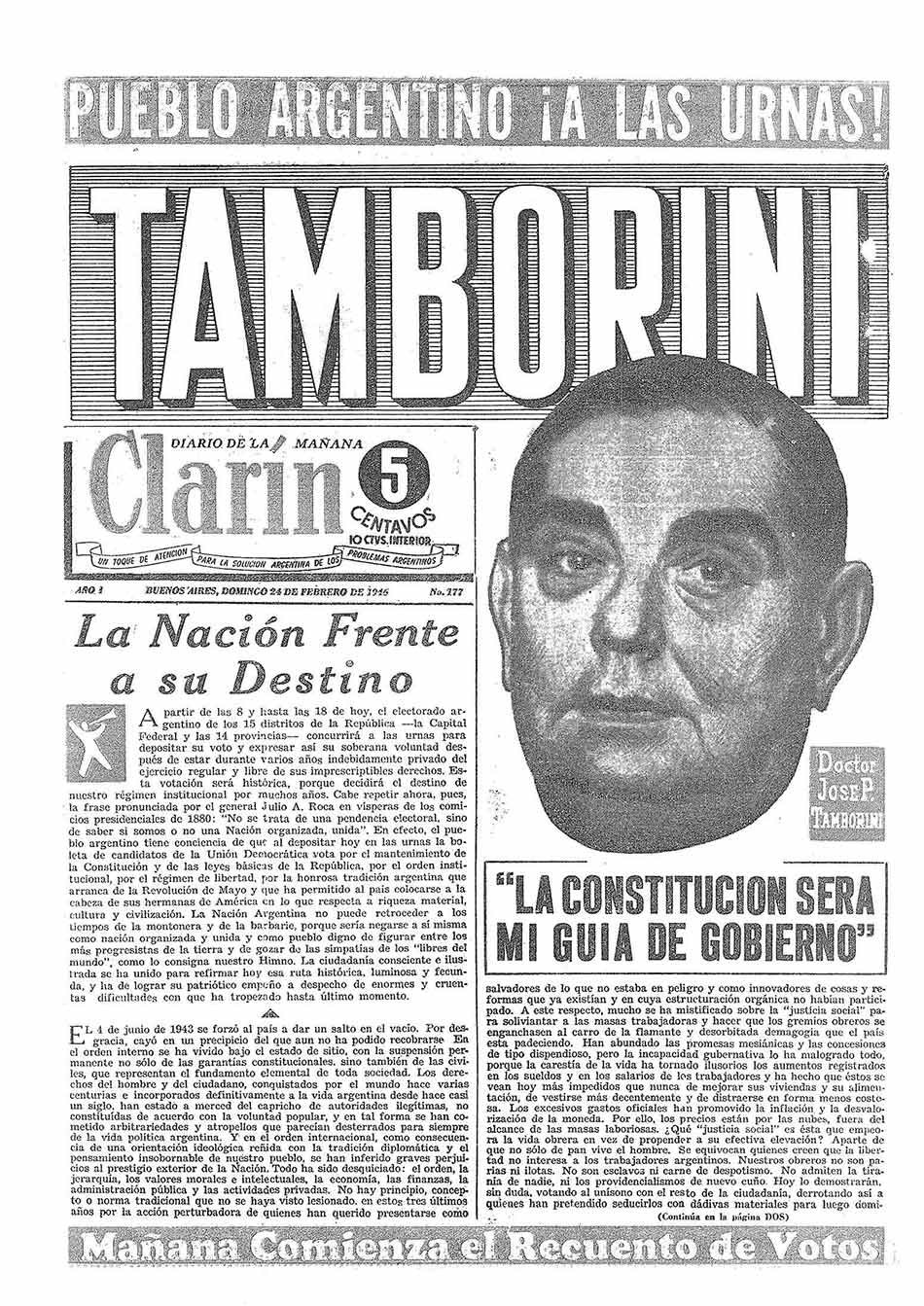 Se cumplen 80 años del primer triunfo electoral de Perón