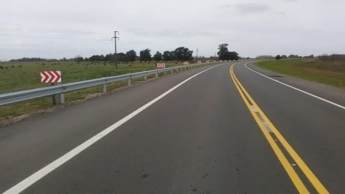 Desvío en la ruta 11 entre Villa Gesell y Mar Chiquita
