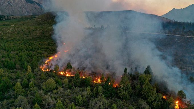 Incendios forestales en áreas protegidas de Bariloche